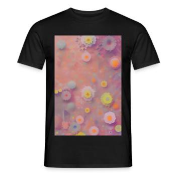 Art floral - T-shirt homme - noir - Devant - AI Model Male 178 light (178cm)