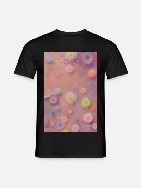 Art floral - T-shirt homme - noir