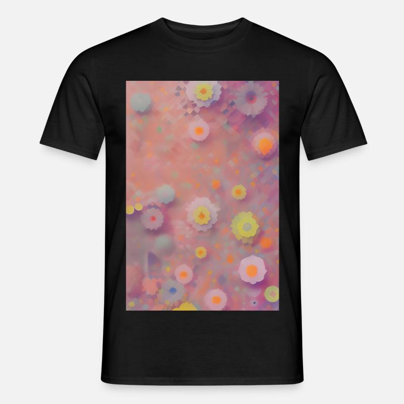 Blumen Kunst - Männer T-Shirt - Schwarz