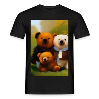 Teddy bear - Men's T-Shirt - black - Front - AI Model Male 178 light (178cm)