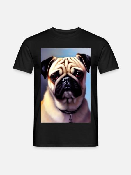 Pug Dog - Men's T-Shirt - black