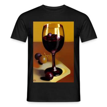 Wein Trinker - Männer T-Shirt - Schwarz - Vorne - AI Model Male 178 light (178cm)