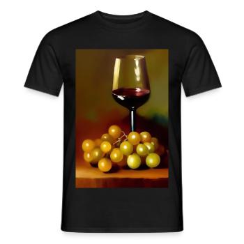 Wein Trinker - Männer T-Shirt - Schwarz - Vorne - AI Model Male 178 light (178cm)