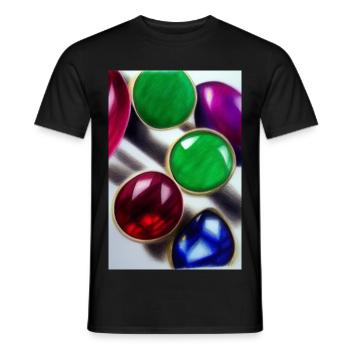 Gemstones - Men's T-Shirt - black - Front - AI Model Male 178 light (178cm)