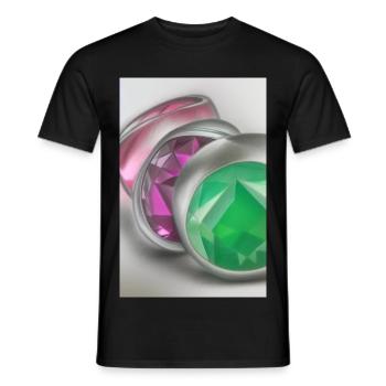 Pierres précieuses - T-shirt homme - noir - Devant - AI Model Male 178 light (178cm)