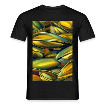 Mussels - Men's T-Shirt - black - Front - AI Model Male 178 light (178cm)
