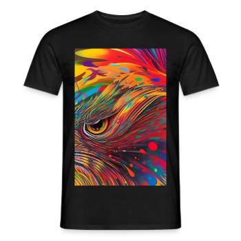 Art abstrait - T-shirt homme - noir - Devant - AI Model Male 178 light (178cm)