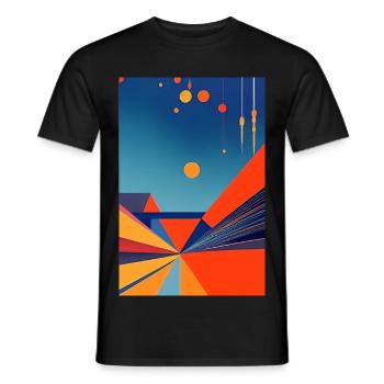Art abstrait - T-shirt homme - noir - Devant - AI Model Male 178 light (178cm)