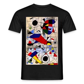 Abstract art - Men's T-Shirt - black - Front - AI Model Male 178 light (178cm)