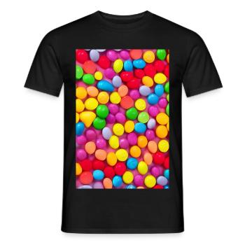 Bonbons - Männer T-Shirt - Schwarz - Vorne - AI Model Male 178 light (178cm)