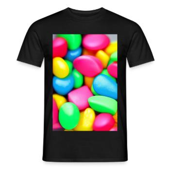 Bunte Bonbons - Männer T-Shirt - Schwarz - Vorne - AI Model Male 178 light (178cm)