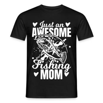 Lustige Fischer Mama - Männer T-Shirt - Schwarz - Vorne - AI Model Male 178 light (178cm)