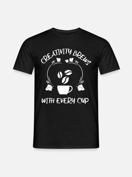 Kaffee Espresso Käffchen - Männer T-Shirt - Schwarz