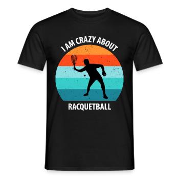 Racqueetball - Men's T-Shirt - black - Front - AI Model Male 178 light (178cm)
