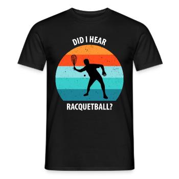 Racqueetball - Men's T-Shirt - black - Front - AI Model Male 178 light (178cm)