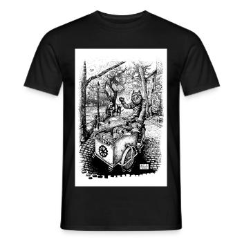 Pendant ce temps à Cracovie [Pologne] - T-shirt homme - noir - Devant - AI Model Male 178 light (178cm)