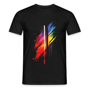 Subtil et cool Dripping Pride drapeau arc en ciel Design - T-shirt homme - noir - Devant - AI Model Male 178 light (178cm)