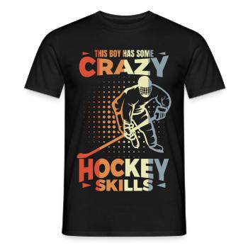Kleiner Eishockeyspieler - Männer T-Shirt - Schwarz - Vorne - AI Model Male 178 light (178cm)