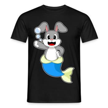 Sirène lapin - T-shirt homme - noir - Devant - AI Model Male 178 light (178cm)