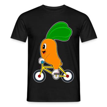 Carotte Vélo - T-shirt homme - noir - Devant - AI Model Male 178 light (178cm)