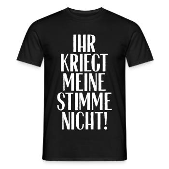 Meine Stimme - Männer T-Shirt - Schwarz - Vorne - AI Model Male 178 light (178cm)