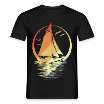 Sailing Vintage Look - Men's T-Shirt - black - Front - AI Model Male 178 light (178cm)