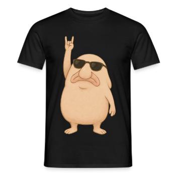 Blobfisch Rockt - Männer T-Shirt - Schwarz - Vorne - AI Model Male 178 light (178cm)