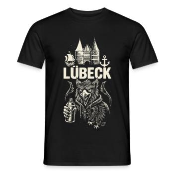 Lübeck Street Vibes - T-shirt homme - noir - Devant - AI Model Male 178 light (178cm)