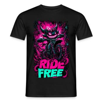 Demon Ride - Men's T-Shirt - black - Front - AI Model Male 178 light (178cm)