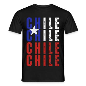 La fierté chilienne, j’aime le Chili - T-shirt homme - noir - Devant - AI Model Male 178 light (178cm)
