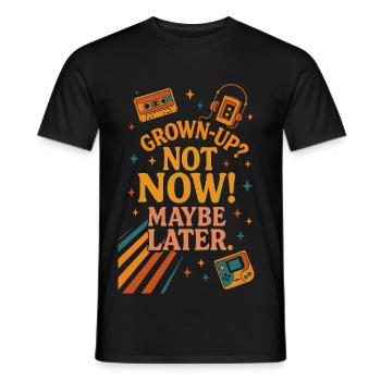 Zitat zum Meilenstein des Retro-Gaming-Wachstums - Männer T-Shirt - Schwarz - Vorne - AI Model Male 178 light (178cm)