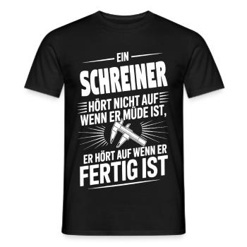 Schreiner Holzwurm der Profi - Männer T-Shirt - Schwarz - Vorne - AI Model Male 178 light (178cm)