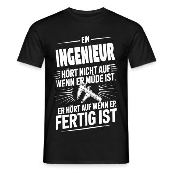 ingenieur hört auf - Männer T-Shirt - Schwarz - Vorne - AI Model Male 178 light (178cm)