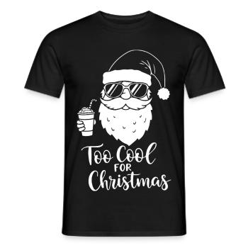 Too Cool For Christmas Santa Stil - Männer T-Shirt - Schwarz - Vorne - AI Model Male 178 light (178cm)
