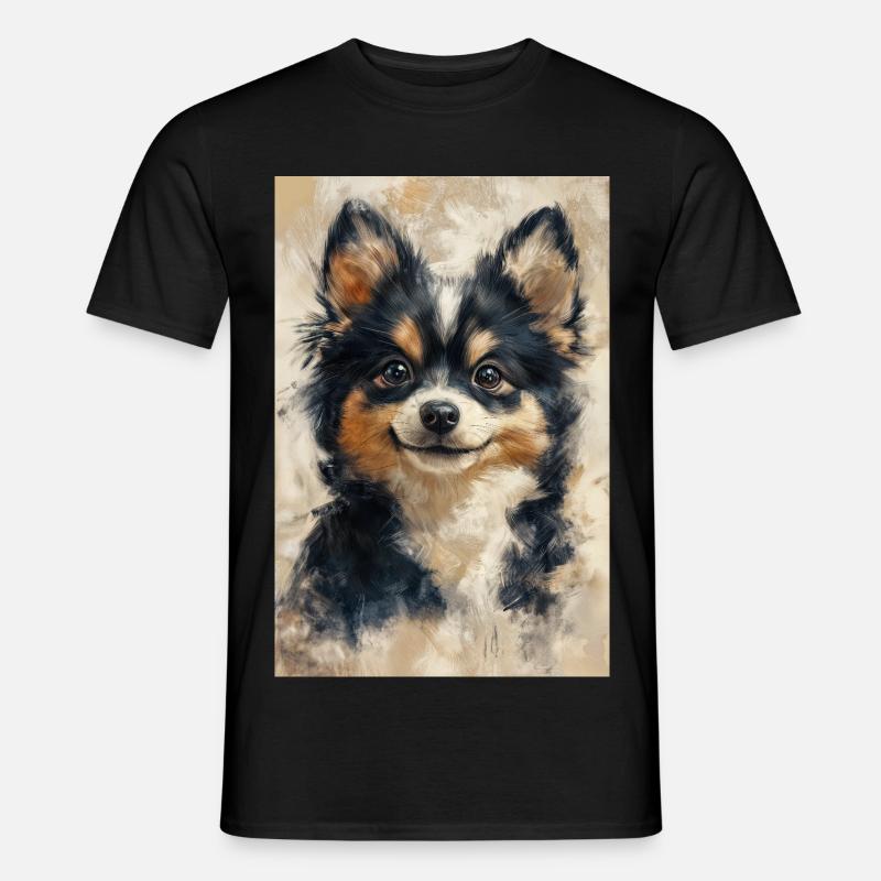 Illustration eines Hundes - Männer T-Shirt - Schwarz