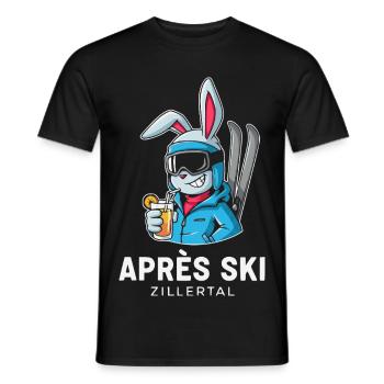 Après Ski Zillertal Skier Party - T-shirt homme - noir - Devant - AI Model Male 178 light (178cm)