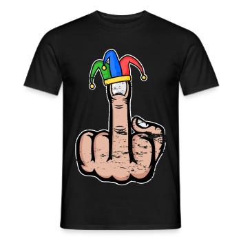 Middle Finger Stingerfinger Carnival - Men's T-Shirt - black - Front - AI Model Male 178 light (178cm)