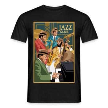 Jazzclub - Männer T-Shirt - Schwarz - Vorne - AI Model Male 178 light (178cm)
