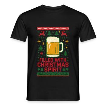 Ugly Christmas Beer - Men's T-Shirt - black - Front - AI Model Male 178 light (178cm)