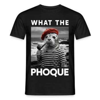 Was der Stolz des Robbenbaskischen Landes Barett-Humor - Männer T-Shirt - Schwarz - Vorne - AI Model Male 178 light (178cm)