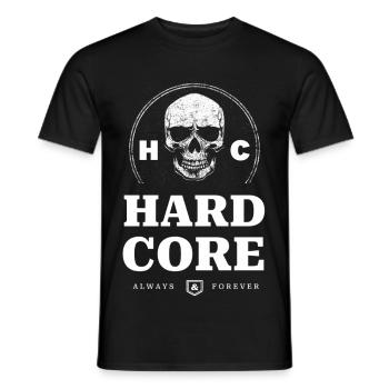 Schädel Hardcore - Männer T-Shirt - Schwarz - Vorne - AI Model Male 178 light (178cm)