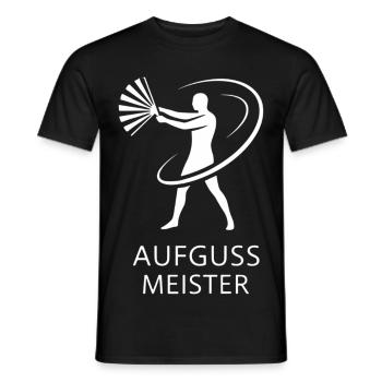 Maître de l’infusion de sauna, pictogramme en éventail minimaliste - T-shirt homme - noir - Devant - AI Model Male 178 light (178cm)