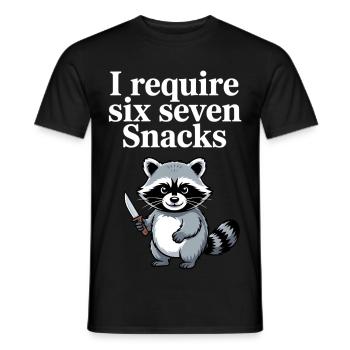 6-7 Refroidisseur de mèmes Internet 6 7 Raton laveur - T-shirt homme - noir - Devant - AI Model Male 178 light (178cm)