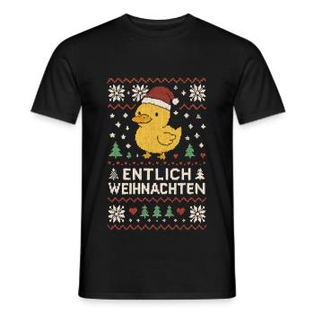 Noël Entlich Noël Vilain Dicton de Noël - T-shirt homme - noir - Devant - AI Model Male 178 light (178cm)