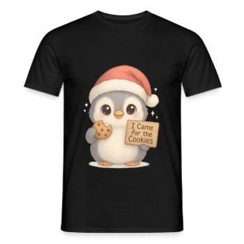 I came for the Cookies Weihnachten - Männer T-Shirt - Schwarz - Vorne - AI Model Male 178 light (178cm)