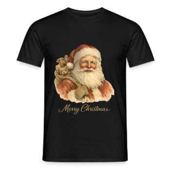 Merry Christmas Santa Weihnachtsmann - Männer T-Shirt - Schwarz - Vorne - AI Model Male 178 light (178cm)