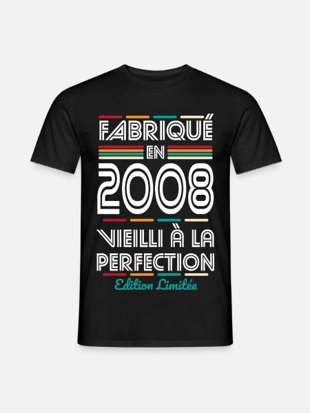 2008 – Made – Aged to perfection - Men's T-Shirt - black