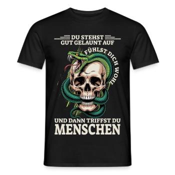 Du stehst gut gelaunt auf fühlst dich wohl - Männer T-Shirt - Schwarz - Vorne - AI Model Male 178 light (178cm)
