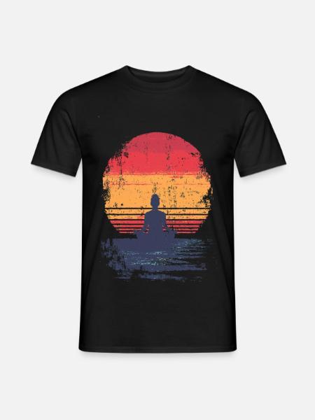 Sunset Meditation - Men's T-Shirt - black