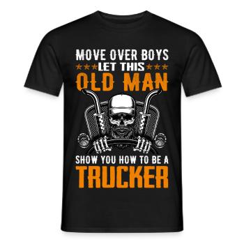 Truck Driver - Men's T-Shirt - black - Front - AI Model Male 178 light (178cm)